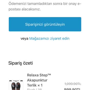 Sipariş Verilen Akupunktur Terliği Teslim Edilmedi