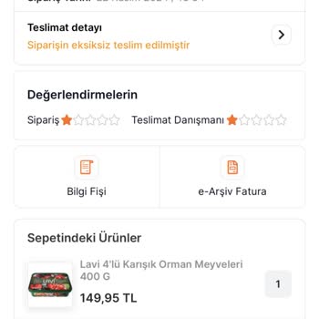 Eksik Ürün Teslimatı Ve Yanlış Ücretlendirme Sorunu