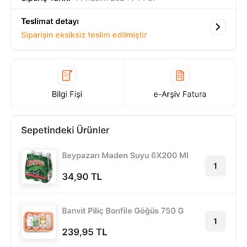 Eksik Ürün Teslimatı Ve Yanlış Ücretlendirme Sorunu