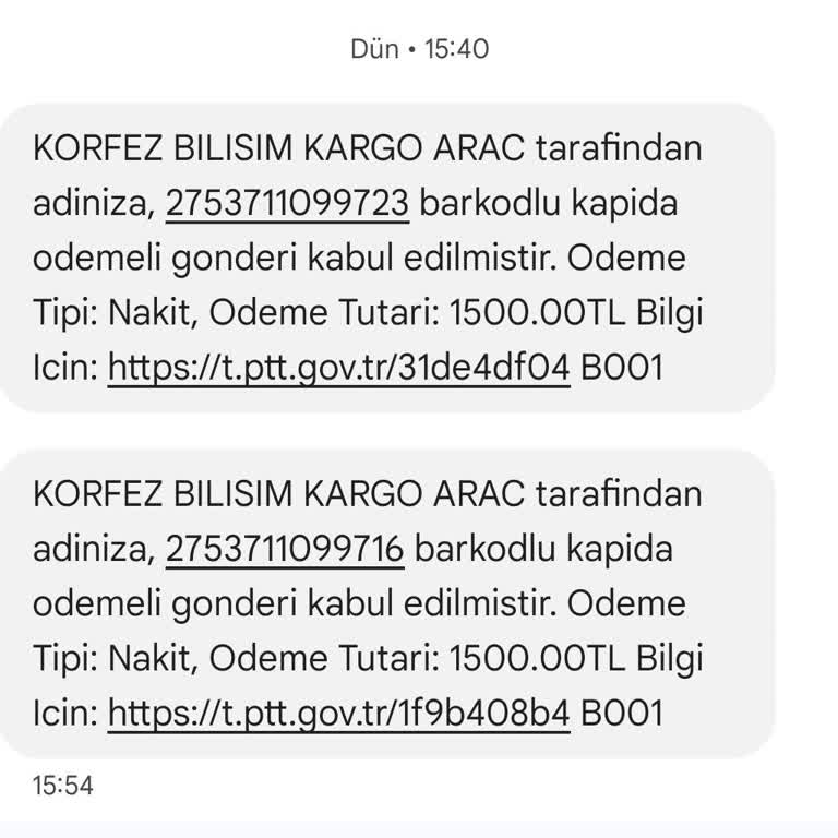 Yanlış Gönderilen Kargo Ve Tehdit Edici Telefon
