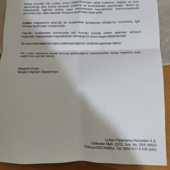 Lufian Pantolonun İlk Yıkamada Solması Ve Müşteri Hizmetleri Hayal Kırıklığı