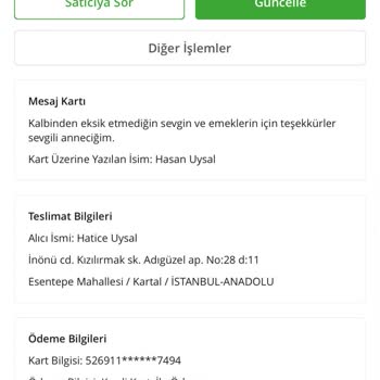 Aynı Gün Teslimat Sözü Tutulmadı, Mahcubiyet Yaşadım