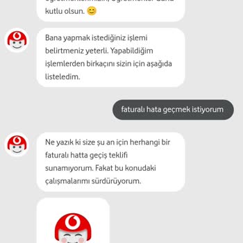 Vodafone'da Faturalı Tarifeye Geçiş Sorunu Ve Memnuniyetsizlik