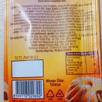 A101 Dorbi Kabartma Tozunda Son Kullanma Tarihi Yazmıyor!