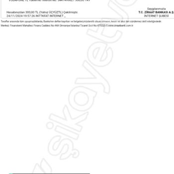 Vodafone Faturalı Hatta Yanlışlık Var