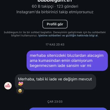 İade Sözü Verip Mesajlarıma Dönmeyen Butik