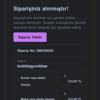 İade Sözü Verip Mesajlarıma Dönmeyen Butik