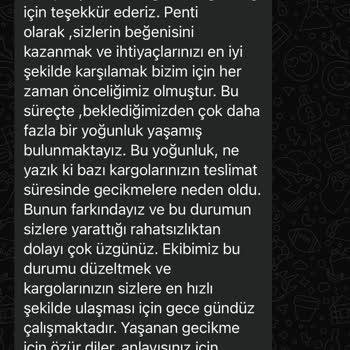 Penti'den Sipariş İptali Ve Bilgilendirme Eksikliği
