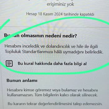 Instagram Haksız Hesap Kapatma Sorunu