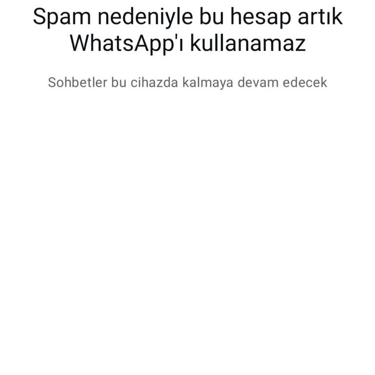 Yanlışlıkla Spam Olarak İşaretlenen WhatsApp Hesabı