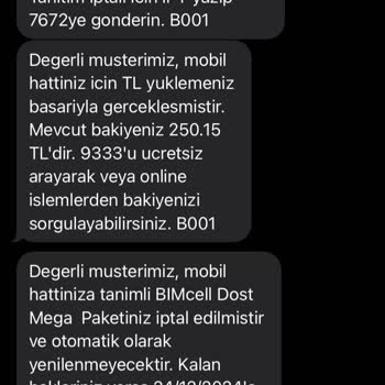 Bimcell Mega Dost Paketi İptal Sorunu Ve Para İadesi