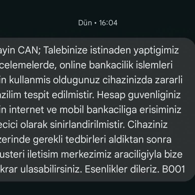 Ziraat Mobile Erişim Sorunu Ve Yanlış Zararlı Yazılım Uyarısı