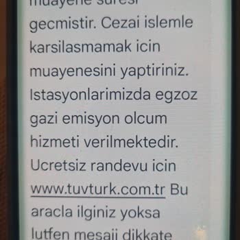 Yanlış Plaka Mesajı: Tüvtürk'ten Gelen Hatalı Bildirim