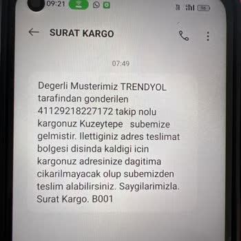 Trendyol Kargo Teslimat Sorunu