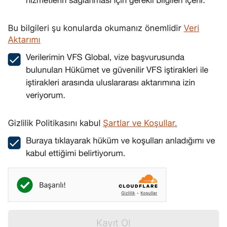 VFS Global Kayıt Sorunu: Randevu Alınamıyor