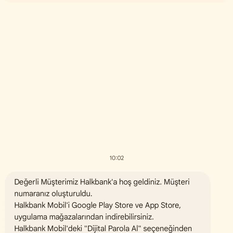Halkbank'tan Bilinmeyen Hesap Oluşturma Mesajı