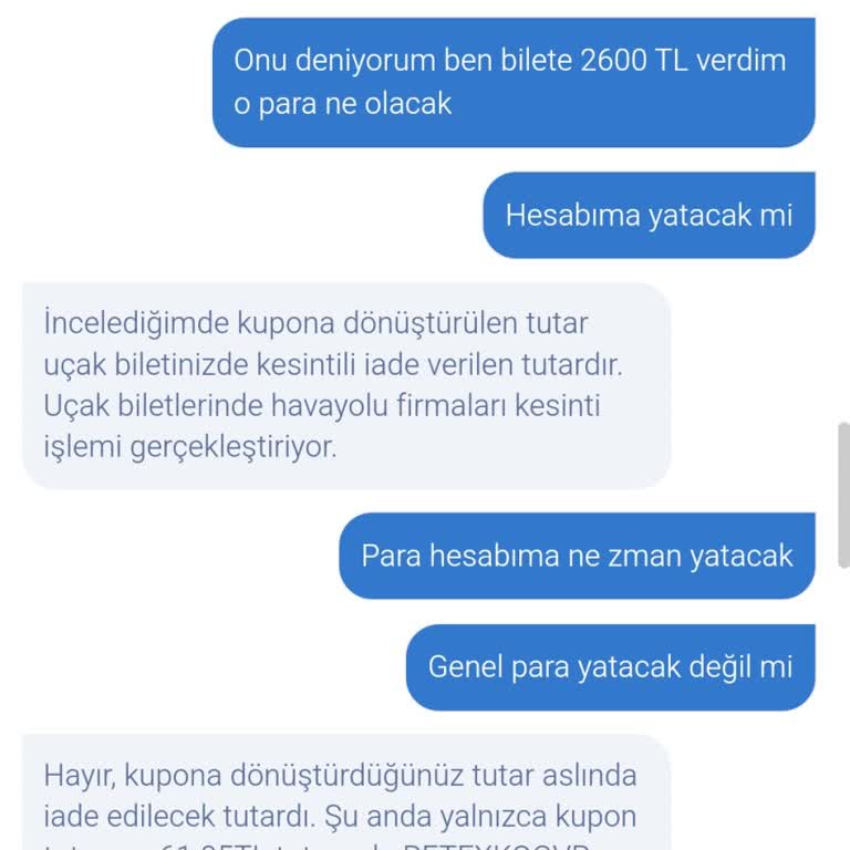 Uçak Bileti İptalinde Yetersiz İade