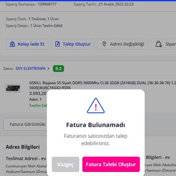 Faturasız Satış Ve Garanti Sorunlarıyla İlgili Şaka Gibi Bir Deneyim