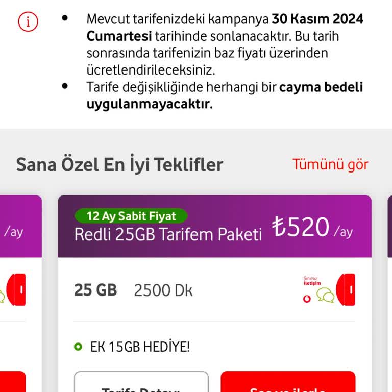 Vodafone Tarife Artışı Ve Bilgilendirme Sorunu