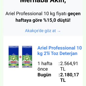 Ariel Toz Deterjan Fiyatlarındaki Ani Artış
