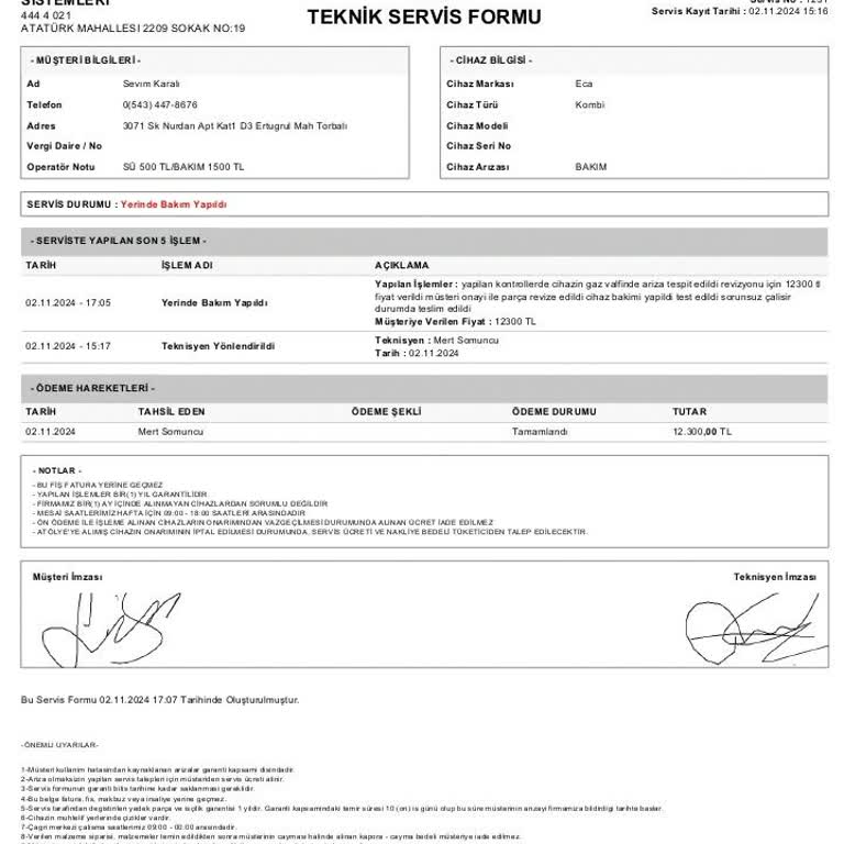 Yanıltıcı Servis Ücreti Ve Geri Ödemede Sorun