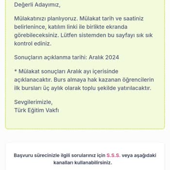 TEV Bursu Mülakatında Haksızlık