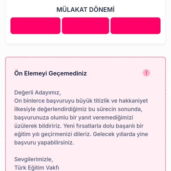 TEV Bursu Mülakatında Haksızlık