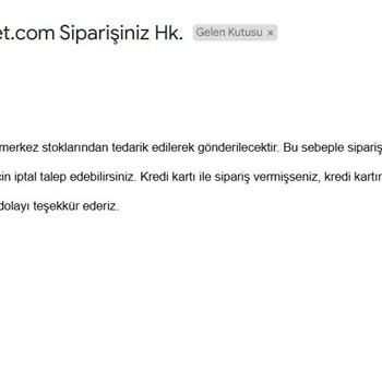Stokta Olmayan Ürünler Ve Kaba Müşteri Hizmetleri
