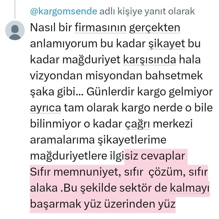 Koton Ve Kargom Sende İle İlgisizlik Ve Çözüm Eksikliği