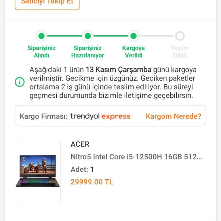 Trendyol'dan Aldığım Laptop Ulaşmadı Ve Fiyatı Arttı