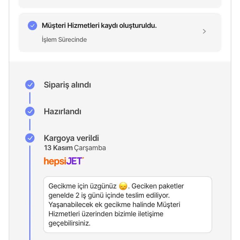 Geciken Ürün Teslimatı Ve Yetersiz Bilgilendirme