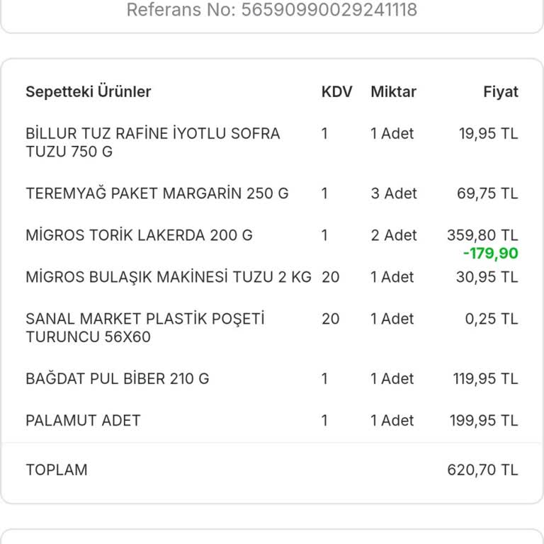 Migros Sanal Market'ten Bayat Balık Şikayeti