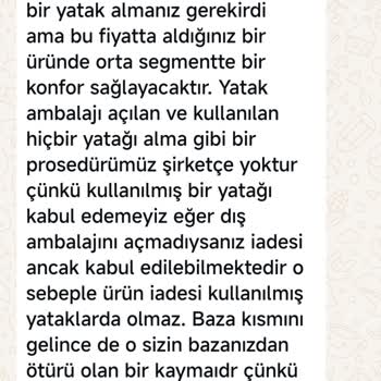 Yatak Sorunları ve Müşteri Deneyimi