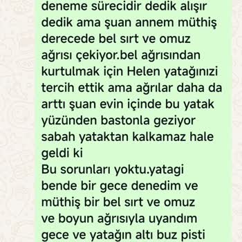 Yatak Sorunları ve Müşteri Deneyimi