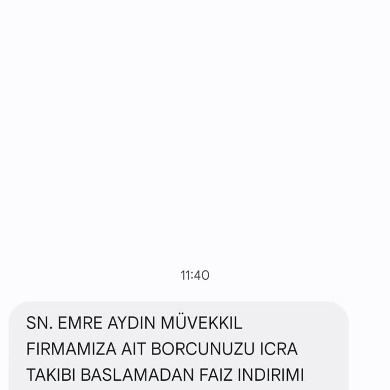 Hukuk Bürosunun Yanıltıcı İcra Mesajı