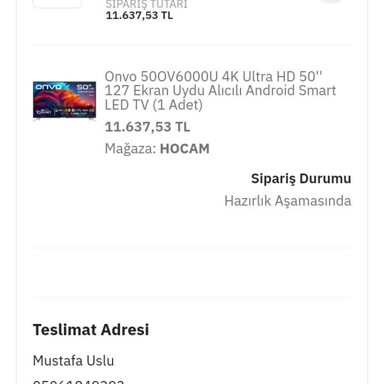 Siparişim Neden Hala Hazırlık Aşamasında?