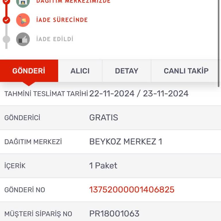 Kargom Teslim Edilmeden İade Edildi!