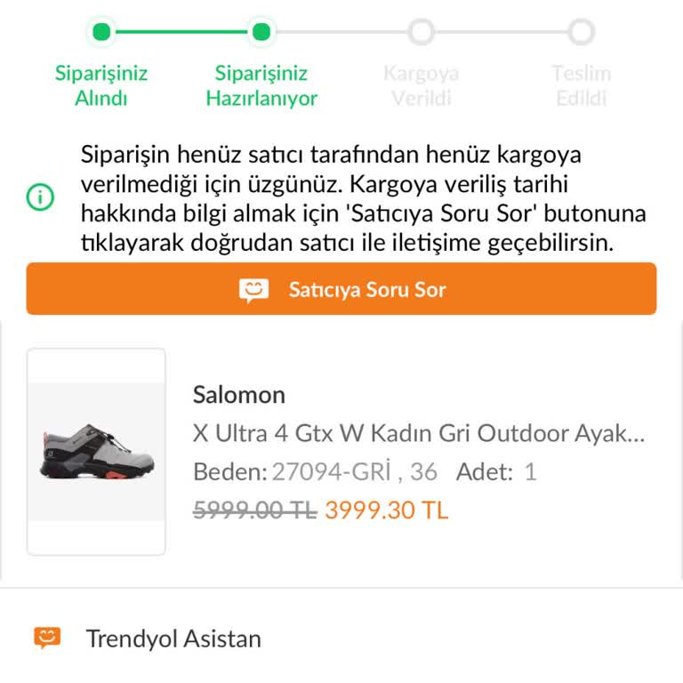 İndirimli Ayakkabı Siparişim Hâlâ Ulaşmadı