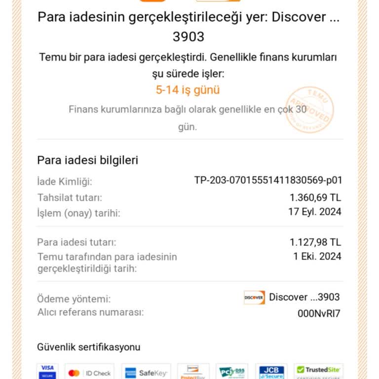 İade Sürecinde Yaşanan Gecikme