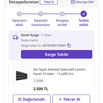 Teslim Edilmeyen Ürün İçin Yanıltıcı Teslimat Bilgisi