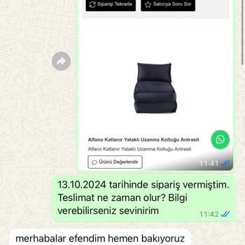 Perla Mobilya'dan Teslimat Sorunu