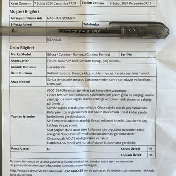 Tekrar Eden Sorunlar Ve Yetersiz Servis Hizmeti