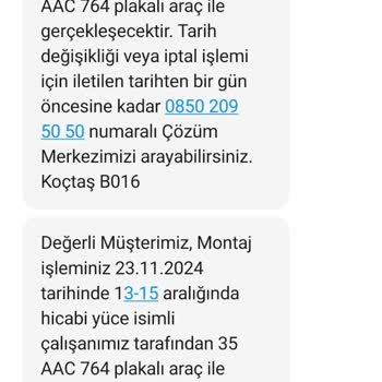 Koçtaş'tan Eksik Ürün Ve Yetersiz Hizmet Mağduriyeti