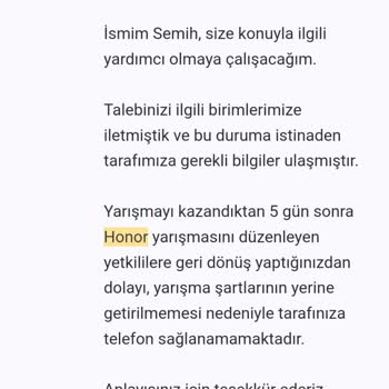 Eksik Bilgilendirme Nedeniyle Kaybedilen Ödül