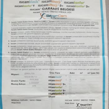 Garanti Verilen PVC Isıcamda Buhar Ve Leke Sorunu