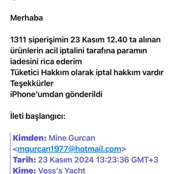 İptal Edilemeyen Sipariş Sorunu