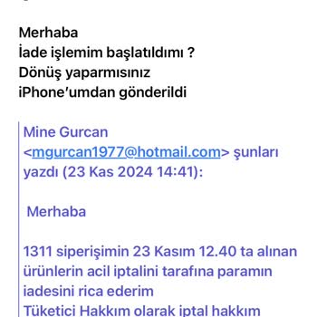 İptal Edilemeyen Sipariş Sorunu