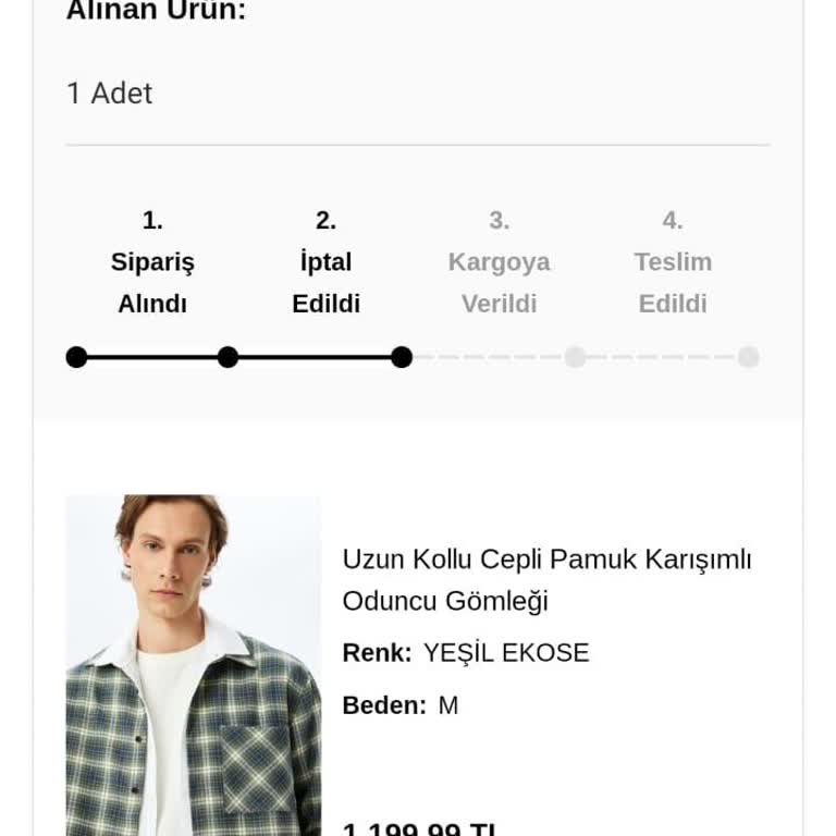 Koton Sipariş İptali Ve Kargo Sorunu!