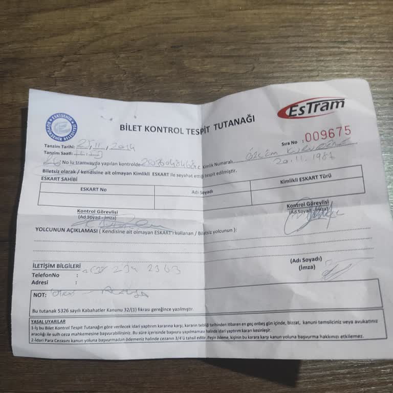 Tramvayda Haksız Ceza Ve İlgisiz Görevli
