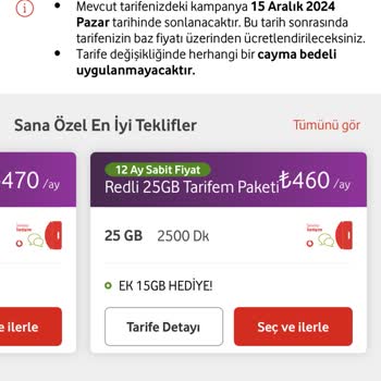 Vodafone'un Paket Seçiminde Kısıtlamalar Ve Yüksek Fiyatlar